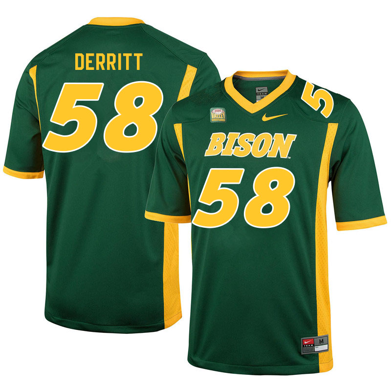 Men #58 Javier Derritt North Dakota State Bison College Football Jerseys Sale-Green